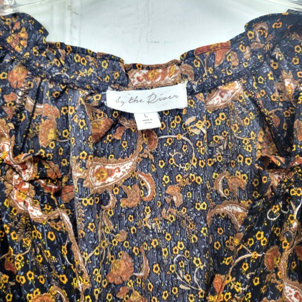 Bohemian Floral Maxi Dress Anthropologie By The River - Picture 4 of 5